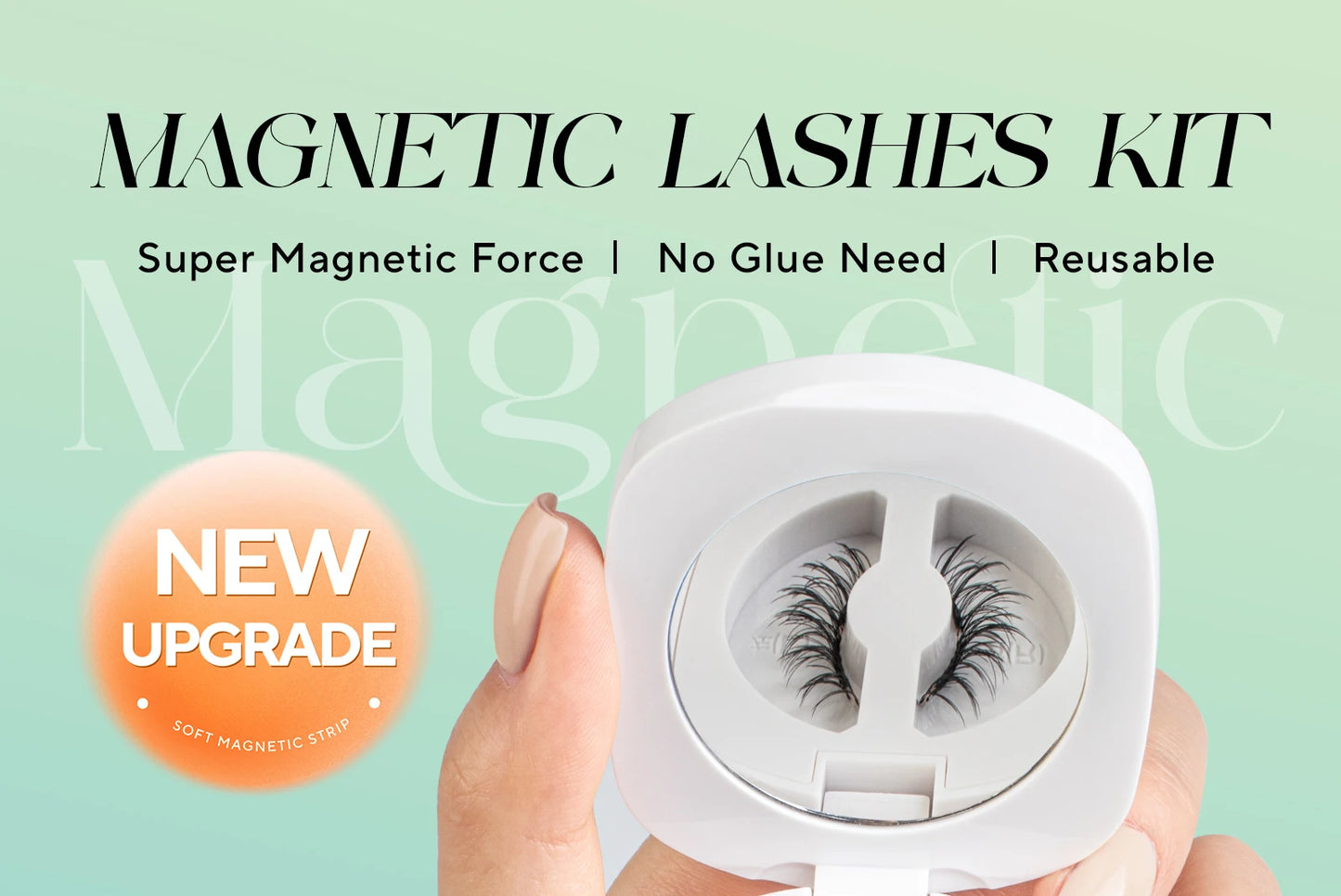Soft Magnetic Eyelashes – No Glue Needed | Reusable | Natural 3D Look | Easy to Apply