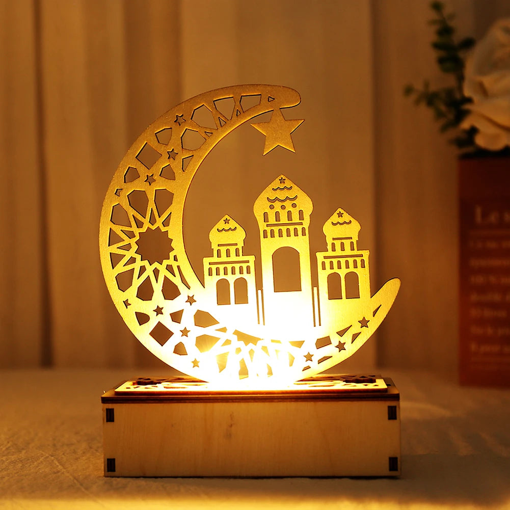 Ramadan Desk Lamp Led Moon Lamp Decoration for Home Metal Ramadan Kareem Light Decoration Eid Mubarak Muslim Eid Al Adha Gifts