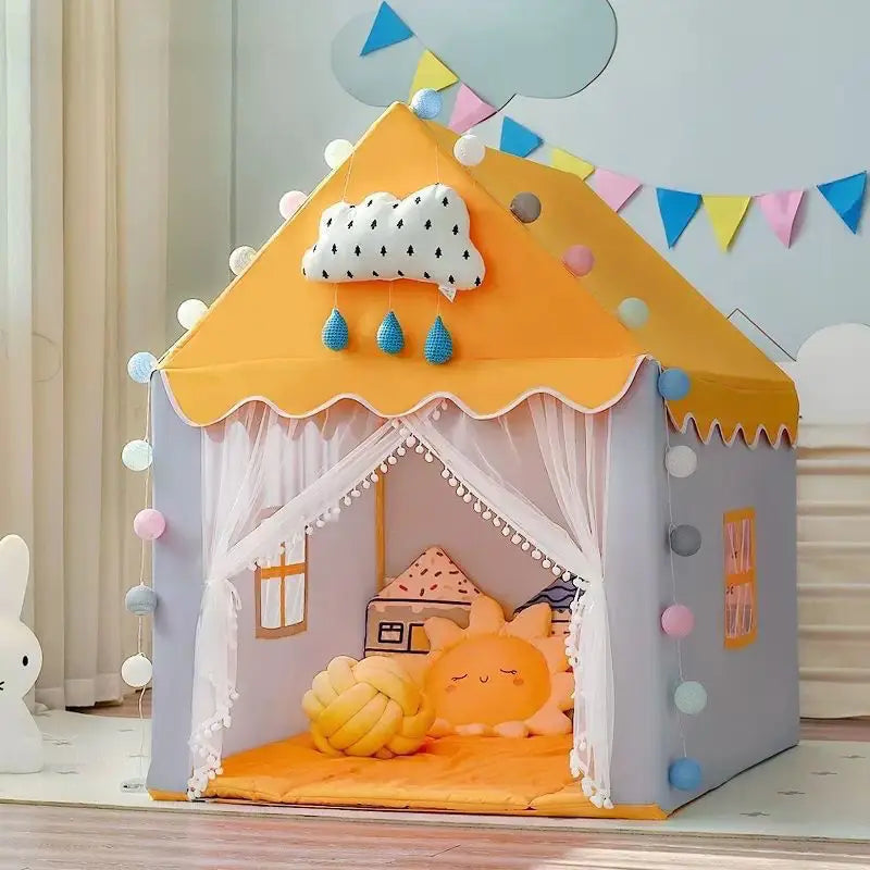 Princess Play Tent Children Castle House Child Room Cartoon Indoor Outdoor Playhouse Folding Decor Tent Toy Christmas Gift Girls