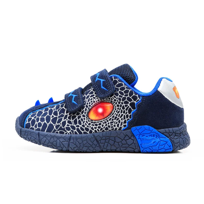 Kids LED Light-Up Sneakers - Boys 3-6Y, Flashing Glowing Sports Shoes for Spring & Autumn, Casual Running Footwear