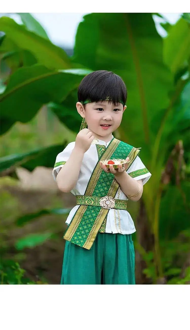 Boys’ Dai Ethnic Clothing Set – Traditional Children’s Costume for Festivals, Cultural Wear & Celebrations