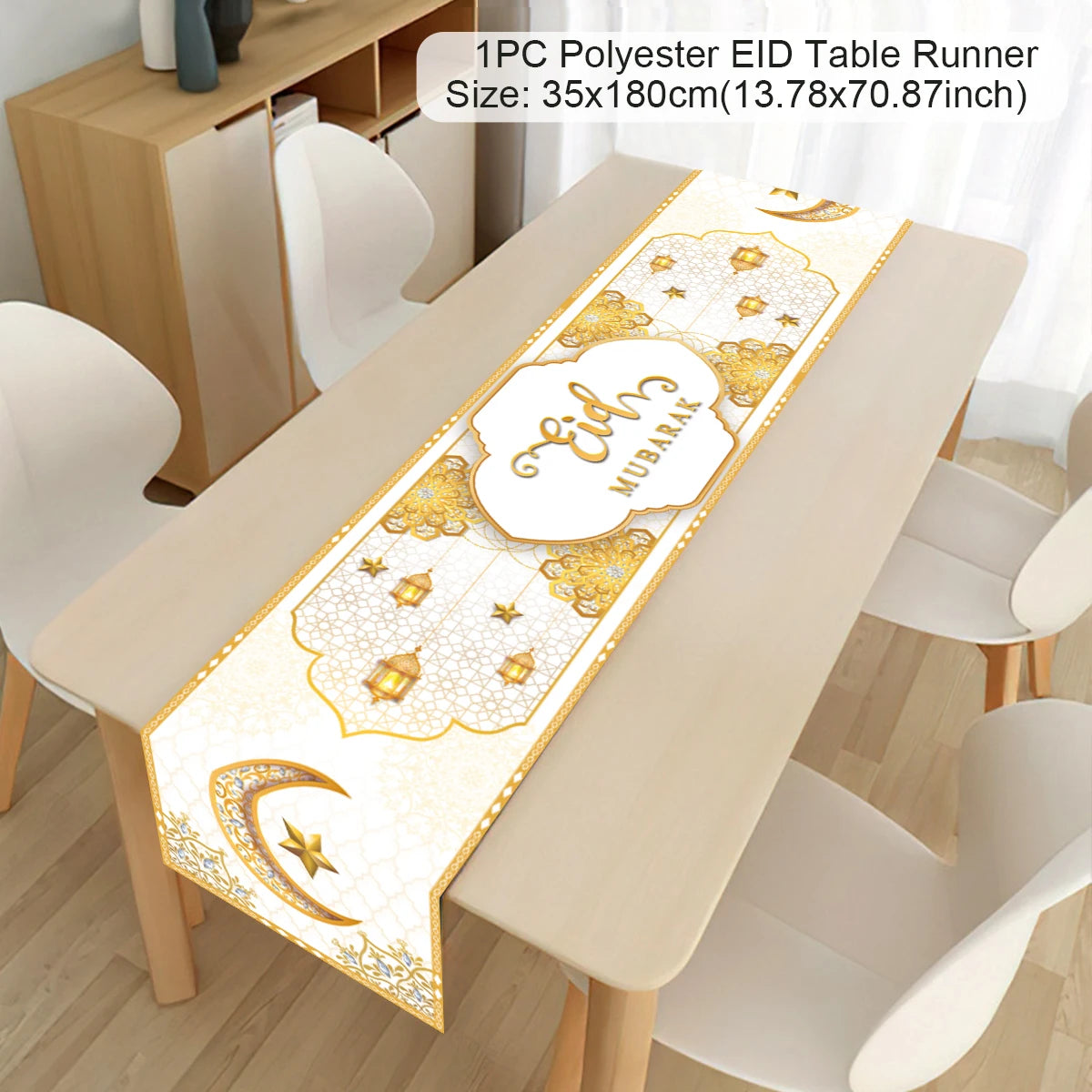 Ramadan Decoration Table Runner EID Mubarak Decor 2025 Home Tablecloth Ramadan Kareem Islamic Muslim Party Eid Al-Fitr Gifts