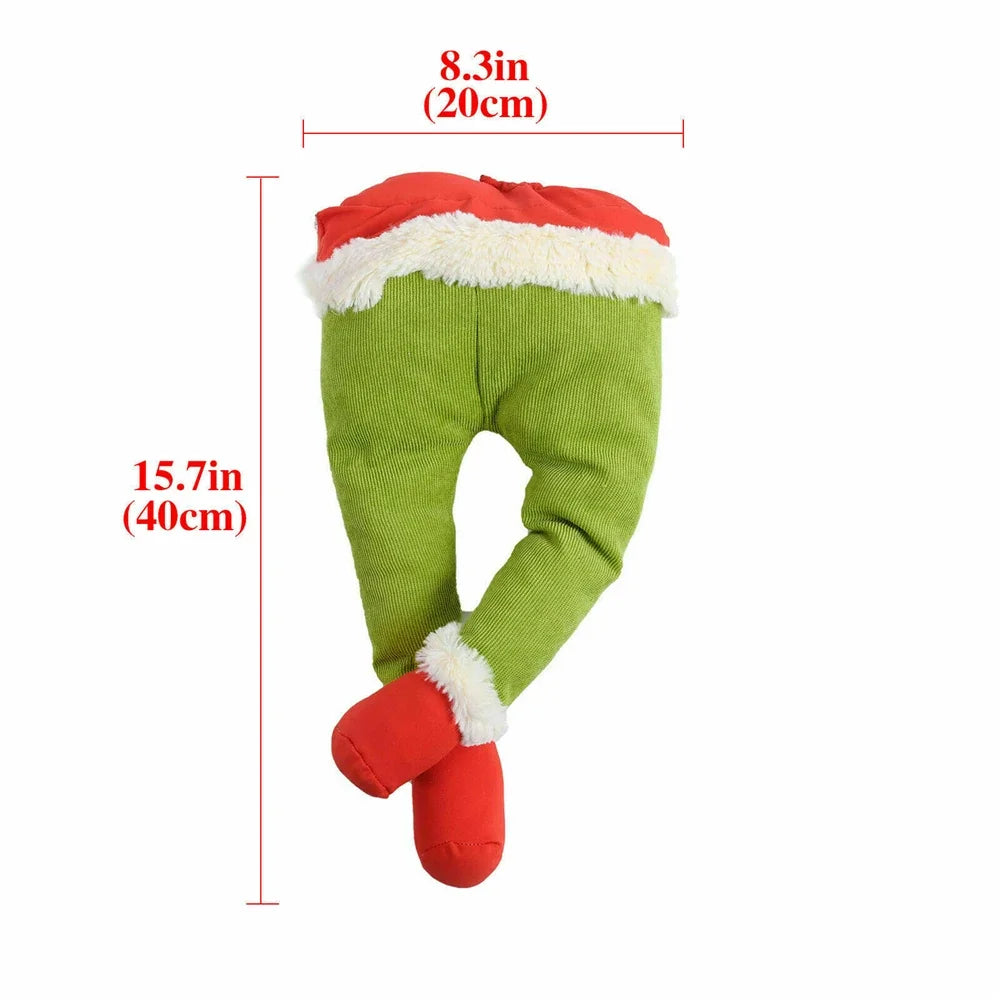 Christmas Elf Leg Plush Toy – Festive Tree Decoration & Holiday Home Decor