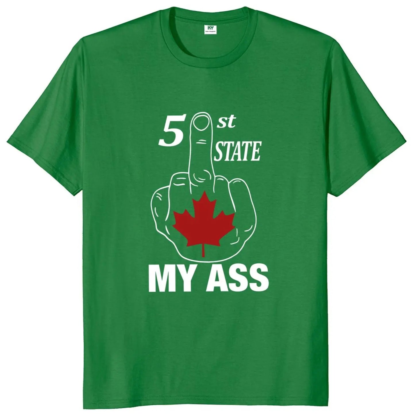 51 St State Middle Finger T Shirt Funny Canada Proud Humor Gift Tops 100% Cotton Soft Unisex Casual T-shirts EU Size