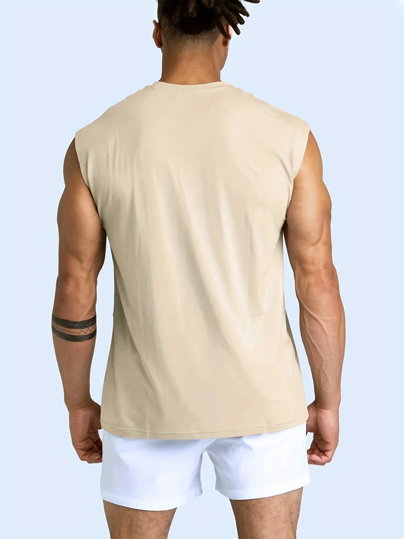 Summer Fitness Vest for Men, Breathable and Loose-Fitting Training Sleeveless T-shirt, Quick-Drying Vest, Fitness Male Clothing