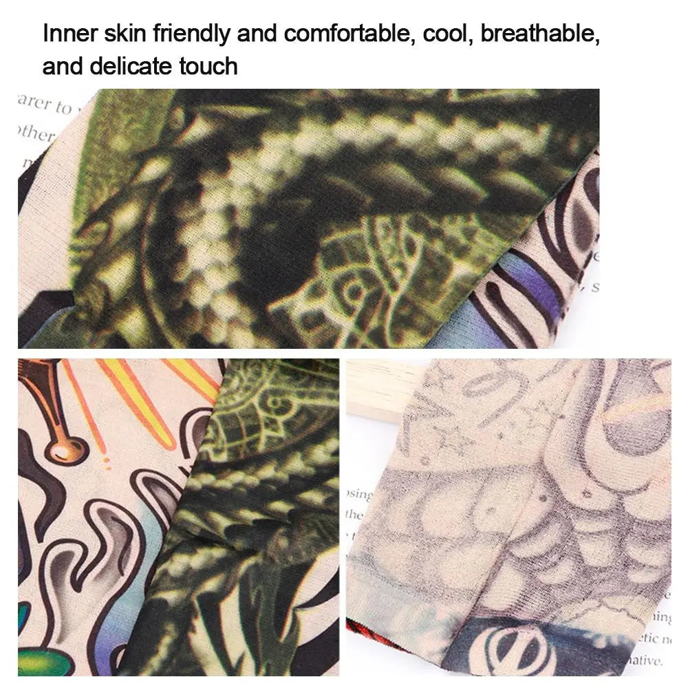 New Flower Tattoo Arm Sleeves – Seamless UV Protection Arm Warmers for Men & Women, Outdoor Riding Sunscreen