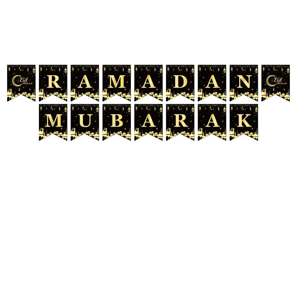 Muslim Islamic Festival Eid Mubarak Napkins Plates Cups Tablecloth Ramadan Kareem Decorations Eid Mubarak party supplies