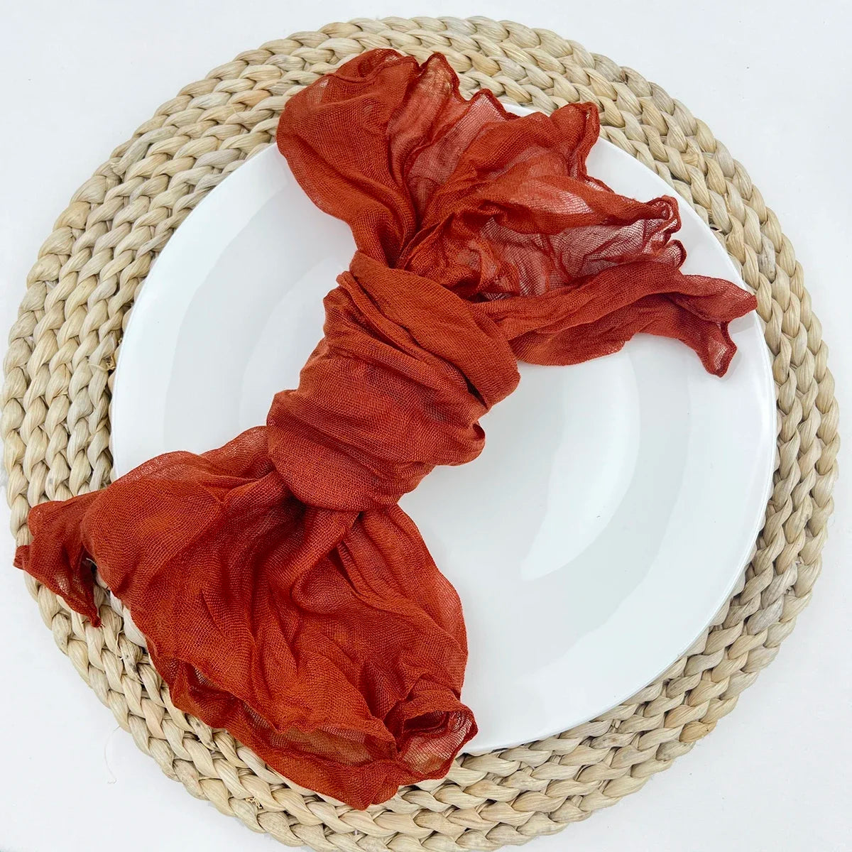 102Pcs Wholesale Cheesecloth Napkin Sage Green Gauze Napkins Party Christmas Wedding Decoration Baby Shower Dinner Retro Napkins