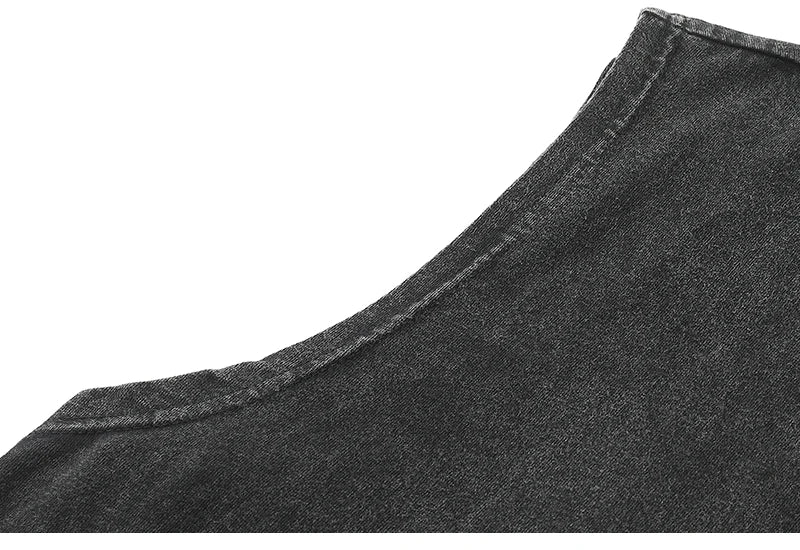 Y2K Tank Tops for Men and Women, 100% Cotton, Vintage Black Men's Clothing, Hip Hop Punk Rock Sleeveless T-shirts, Gothic Vests