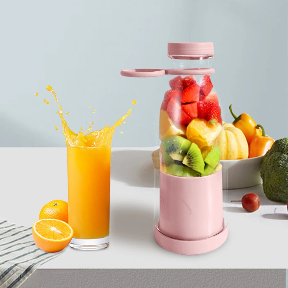Electric Fruit Juicer Cup – 380ml/420ml USB Rechargeable Portable Blender, Smoothie Maker & Juice Bottle
