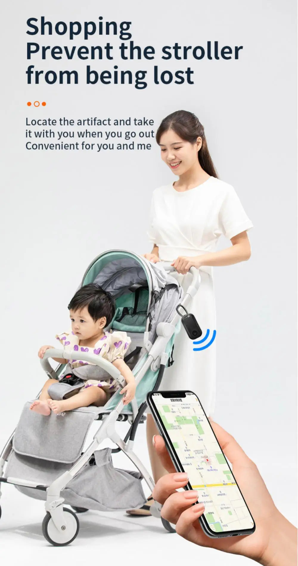 Smart GPS MFI-Rated Locator Bluetooth iTag Tracker for App, Anti-Lost Reminder, Global Positioning, Vehicle, Wallet, and Pet Finder Airtag