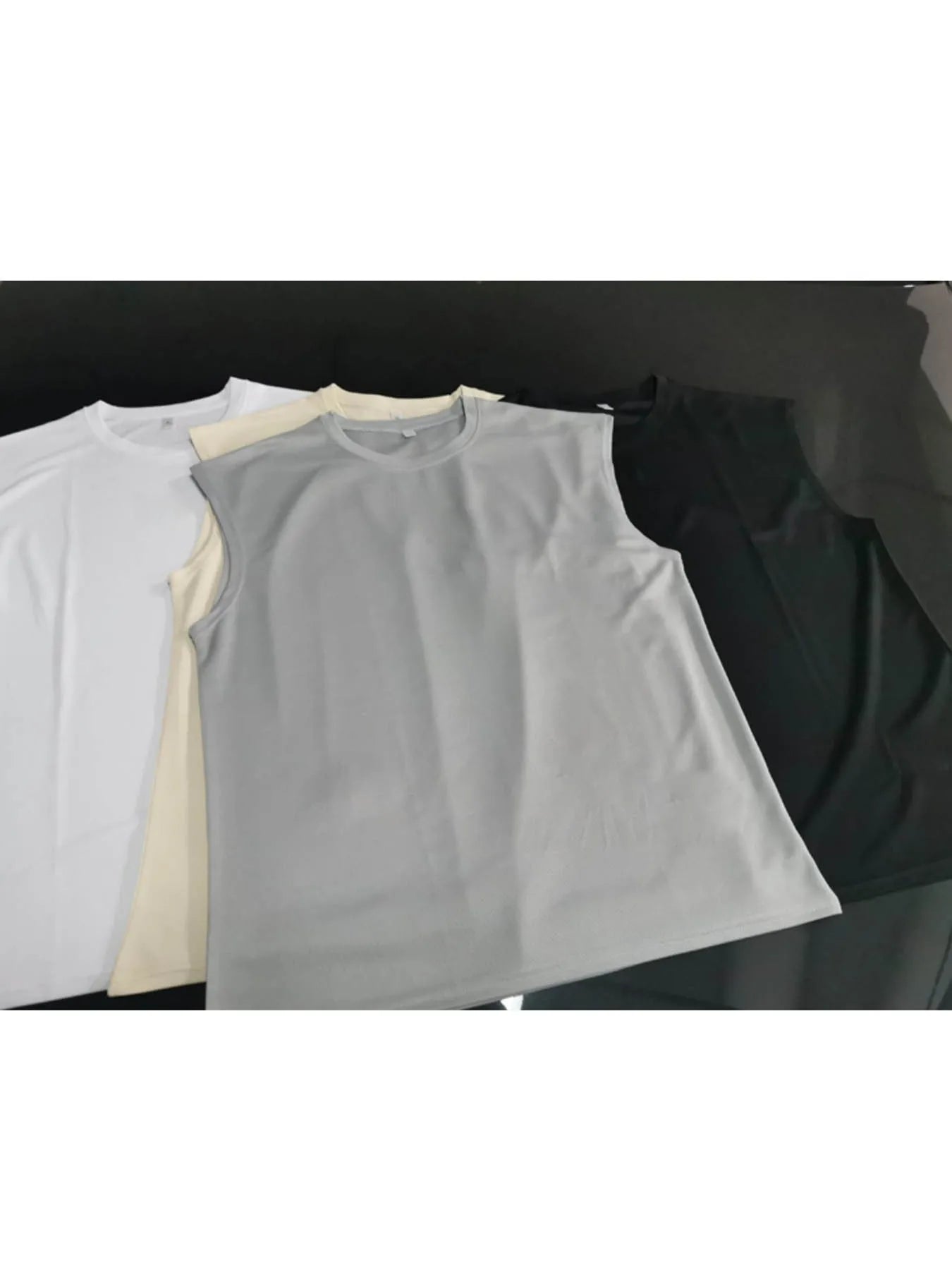 Summer Fitness Vest for Men, Breathable and Loose-Fitting Training Sleeveless T-shirt, Quick-Drying Vest, Fitness Male Clothing