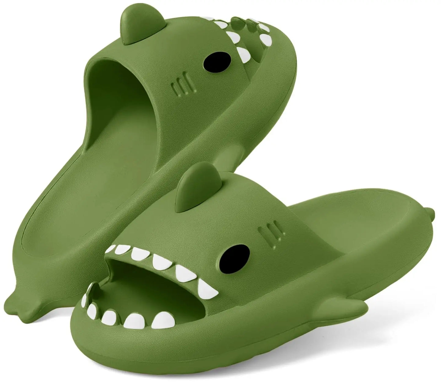 Shark Slides – Cloud Slippers for Men & Women | Summer Open-Toe Sandals | Anti-Slip Casual Beach, Pool & Shower Shoes