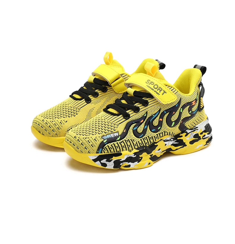 Kids Running Sneakers – Breathable Mesh Casual Shoes for Boys (Ages 7–12)