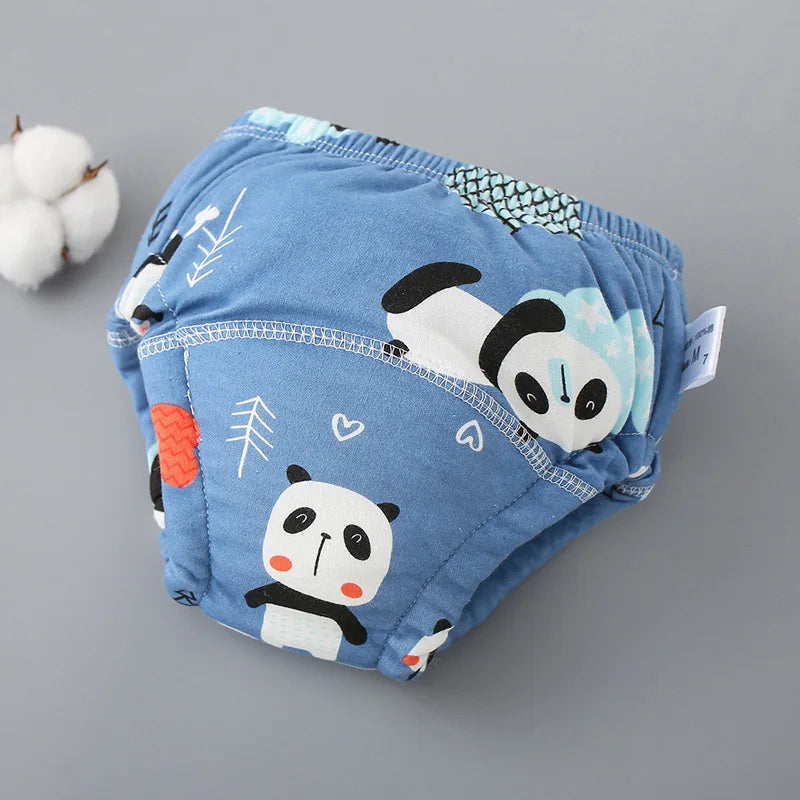 6 Layers Baby Elinfant 2 Size Diapers For Swimming Absorbent Ecological Diapers Reusable Training Panties Happy Flute Newborn