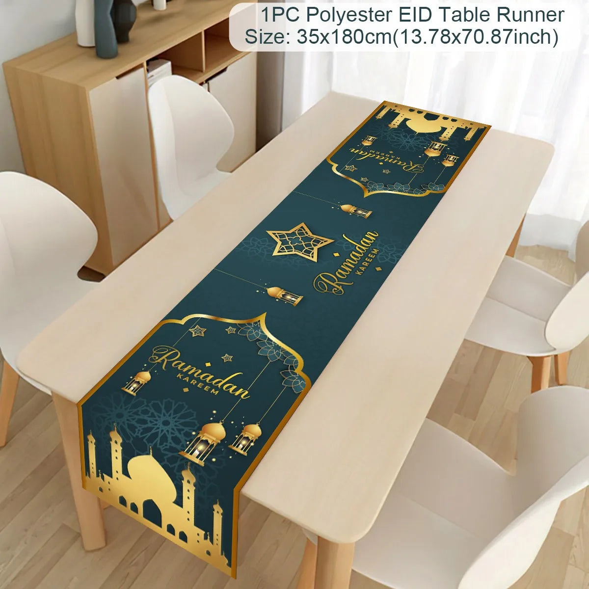 Ramadan Decoration Table Runner EID Mubarak Decor 2025 Home Tablecloth Ramadan Kareem Islamic Muslim Party Eid Al-Fitr Gifts