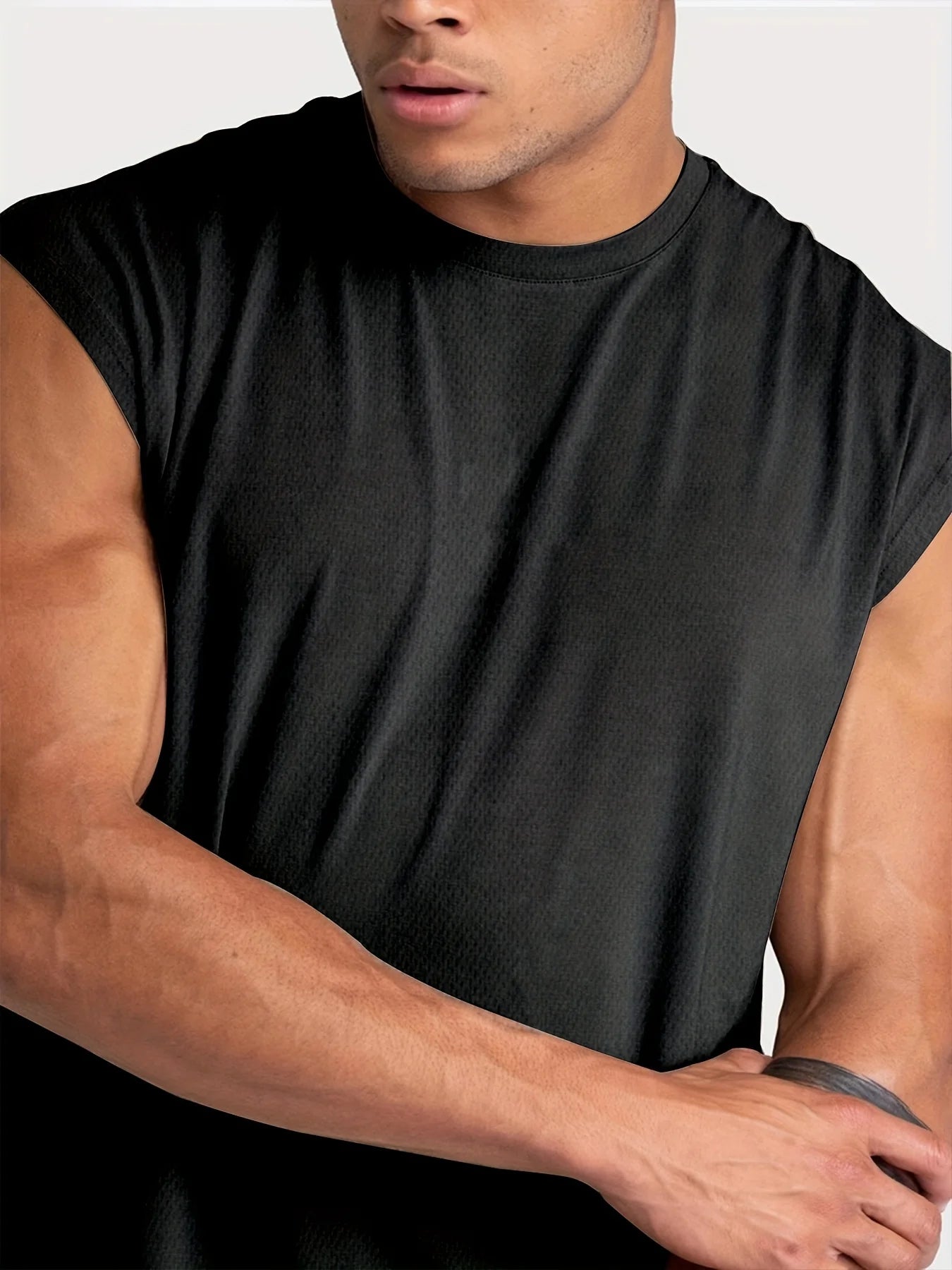 Summer Fitness Vest for Men, Breathable and Loose-Fitting Training Sleeveless T-shirt, Quick-Drying Vest, Fitness Male Clothing