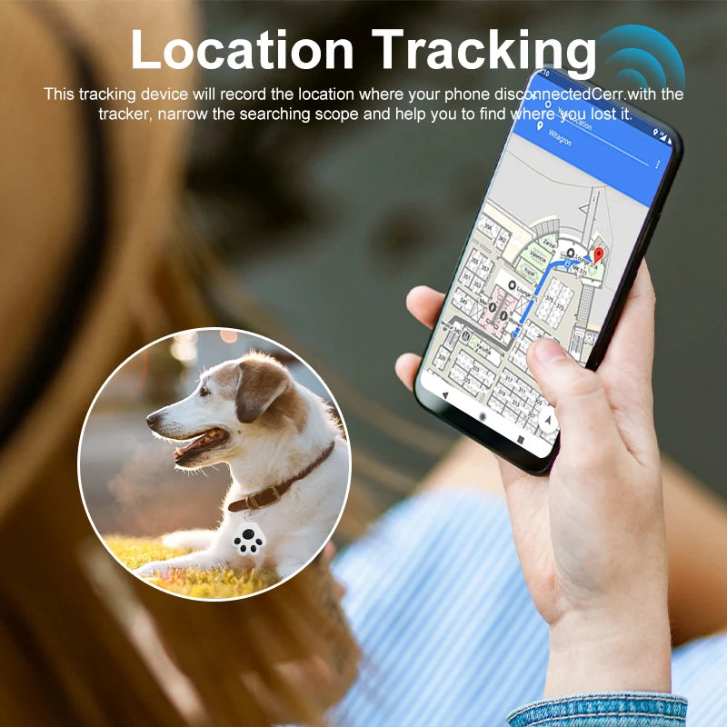 Mini GPS Tracker, Key, Kids, Bag Finder, Dog, Cat, Pet Locator, Smart Bluetooth Tracker Device, Anti-Lost Reminder for iOS/Android, AirTag.