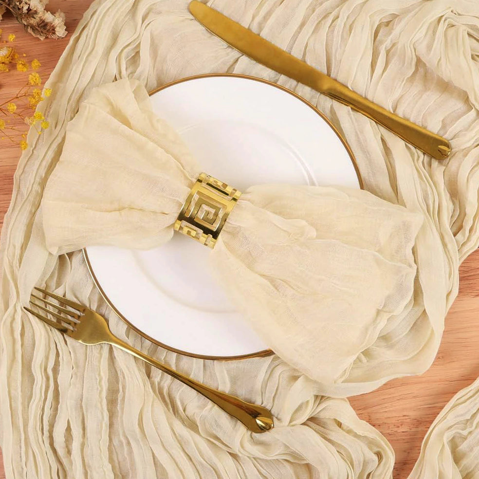 102Pcs Wholesale Cheesecloth Napkin Sage Green Gauze Napkins Party Christmas Wedding Decoration Baby Shower Dinner Retro Napkins