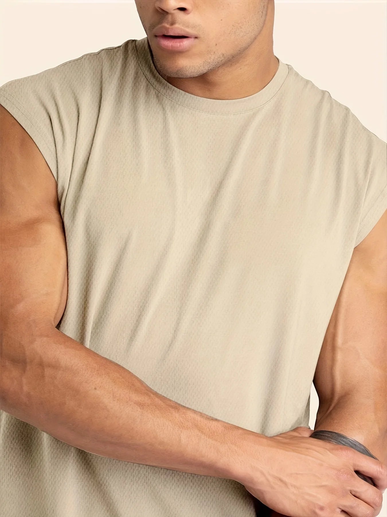 Summer Fitness Vest for Men, Breathable and Loose-Fitting Training Sleeveless T-shirt, Quick-Drying Vest, Fitness Male Clothing