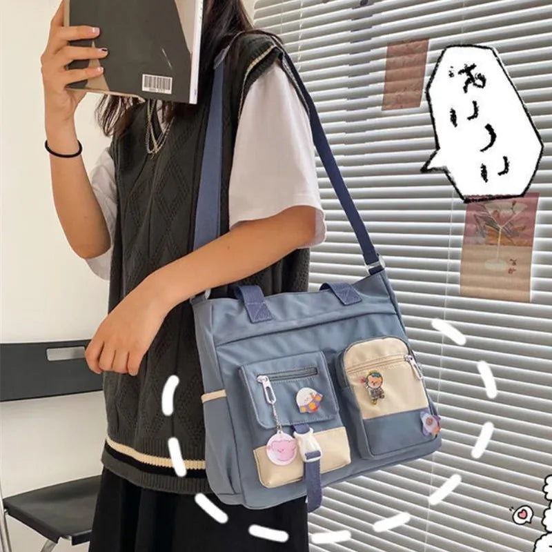 Waterproof Nylon Women's Shoulder Bag – Casual Crossbody Messenger Tote