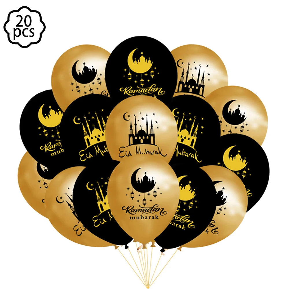 Muslim Islamic Festival Eid Mubarak Napkins Plates Cups Tablecloth Ramadan Kareem Decorations Eid Mubarak party supplies