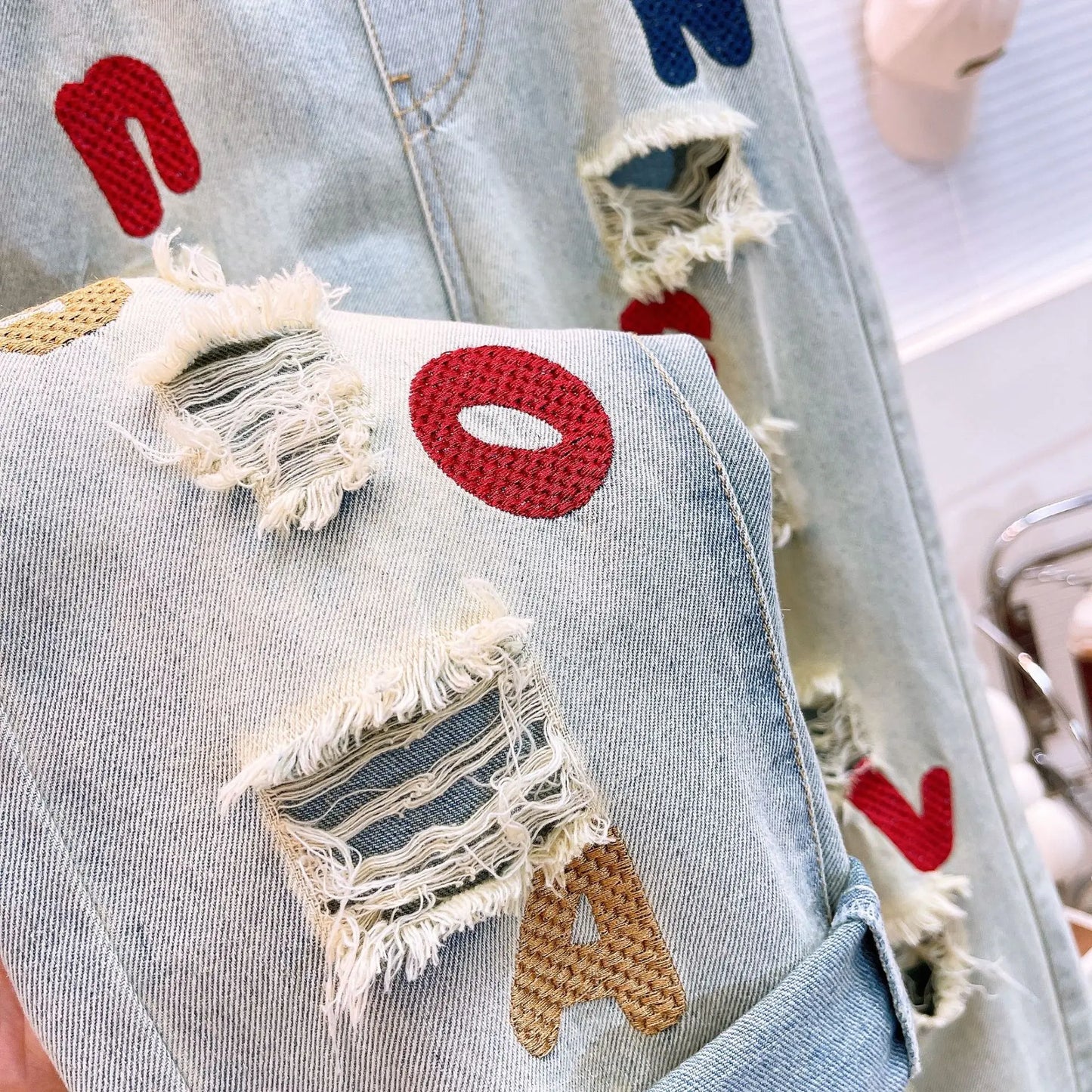 Spring Summer Girls Clothing Set – Big Girl Fashion T-Shirt Vest Top + Letter Embroidered Jeans – Street Dance Performance Costume