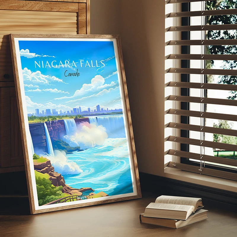 Ottawa Niagara Falls Vancouver Whistler Toronto Travel Poster Canada Canvas Painting Wall Art Picture for Living Room Home Decor