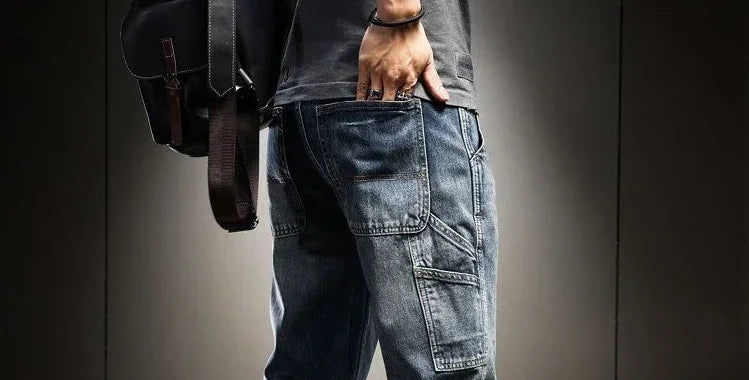 High Quality Male Cowboy Pants Retro Washed Straight Jeans For Men Plus Size Trousers Comfortable Xs Wide Leg Denim Kpop Cheap