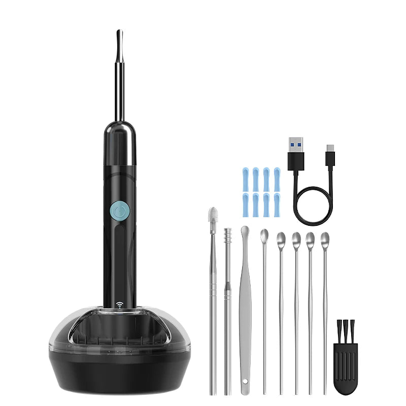 WiFi Visual Ear Cleaner with 1080P HD Camera – Ear Wax Removal Kit with 6 LED Lights, 4.2mm Ear Pick, Waterproof, Compatible with iPhone & Android, Includes Storage Case