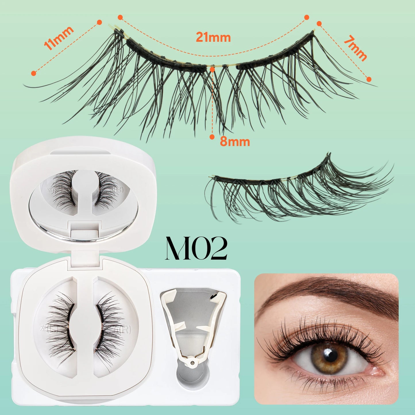Soft Magnetic Eyelashes – No Glue Needed | Reusable | Natural 3D Look | Easy to Apply
