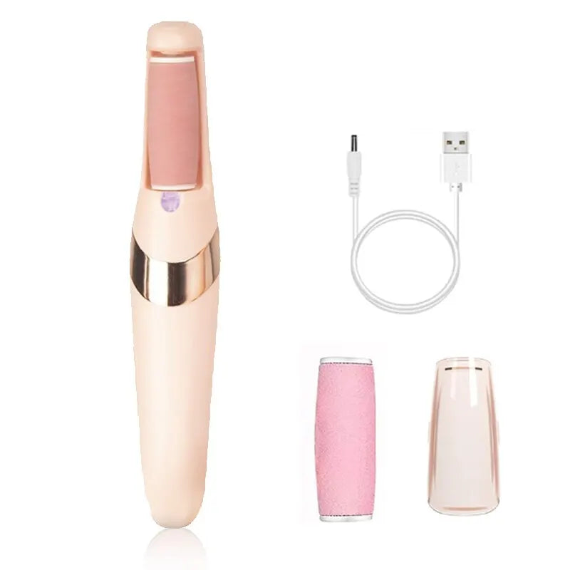 Electric Foot Grinder – Pink Electronic Callus Remover & Skin Smoother, Heel & Foot Care Tool