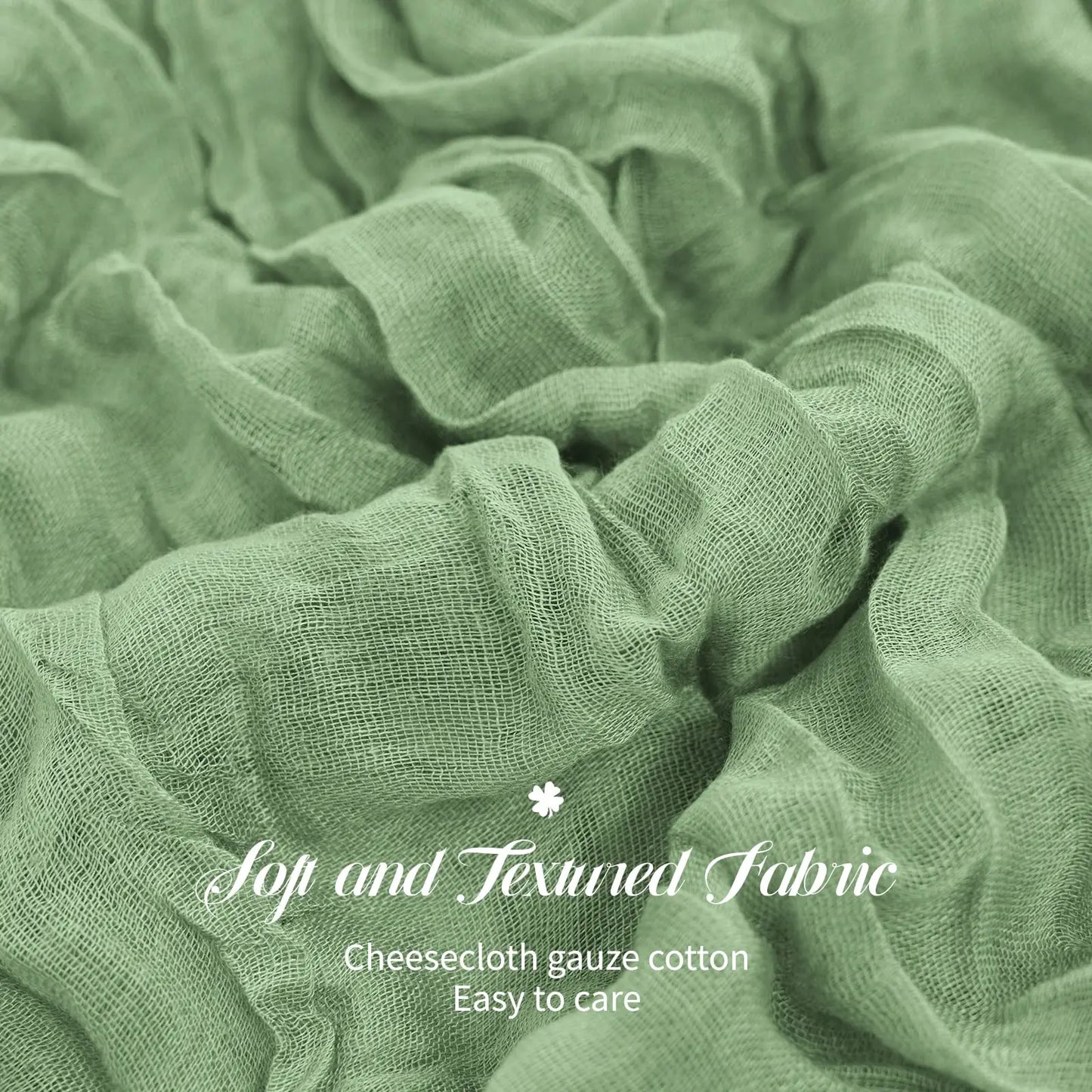 102Pcs Wholesale Cheesecloth Napkin Sage Green Gauze Napkins Party Christmas Wedding Decoration Baby Shower Dinner Retro Napkins