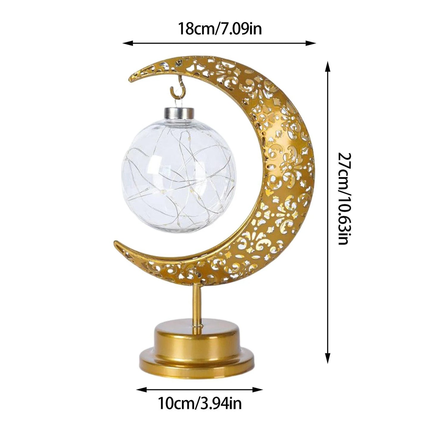 Ramadan Desk Lamp Led Moon Lamp Decoration for Home Metal Ramadan Kareem Light Decoration Eid Mubarak Muslim Eid Al Adha Gifts
