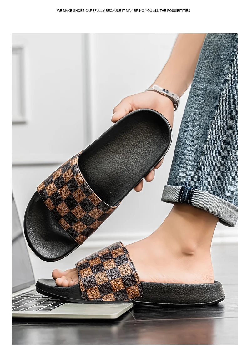 Men’s Summer 2025 Slippers – Non-Slip, Wear-Resistant Sports Sandals for Indoor & Outdoor Use