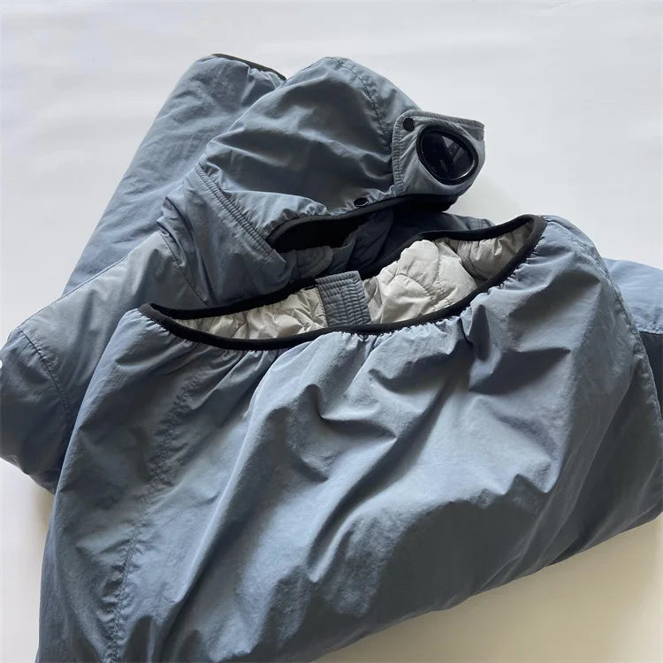 Y2K  men's winter casual hooded windproof cotton clothing youth trendy brand warm cardigan zipper jacket cotton jacket