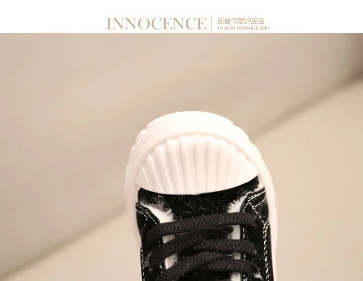 Children's Winter Warm Boots – Boys' & Girls' Waterproof Cotton Shoes with Thick Velvet Lining