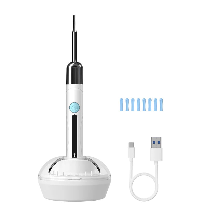 WiFi Visual Ear Cleaner with 1080P HD Camera – Ear Wax Removal Kit with 6 LED Lights, 4.2mm Ear Pick, Waterproof, Compatible with iPhone & Android, Includes Storage Case