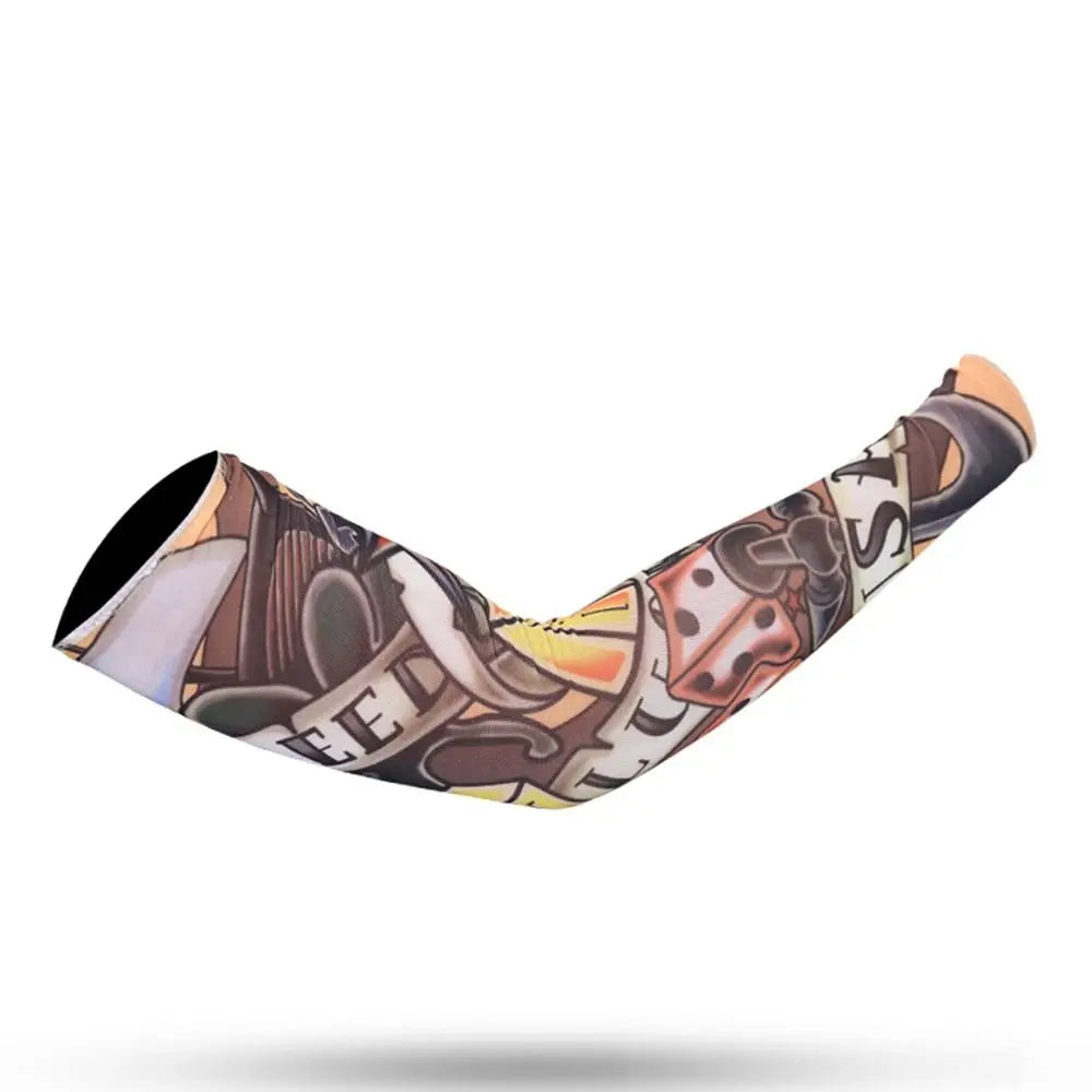 New Flower Tattoo Arm Sleeves – Seamless UV Protection Arm Warmers for Men & Women, Outdoor Riding Sunscreen