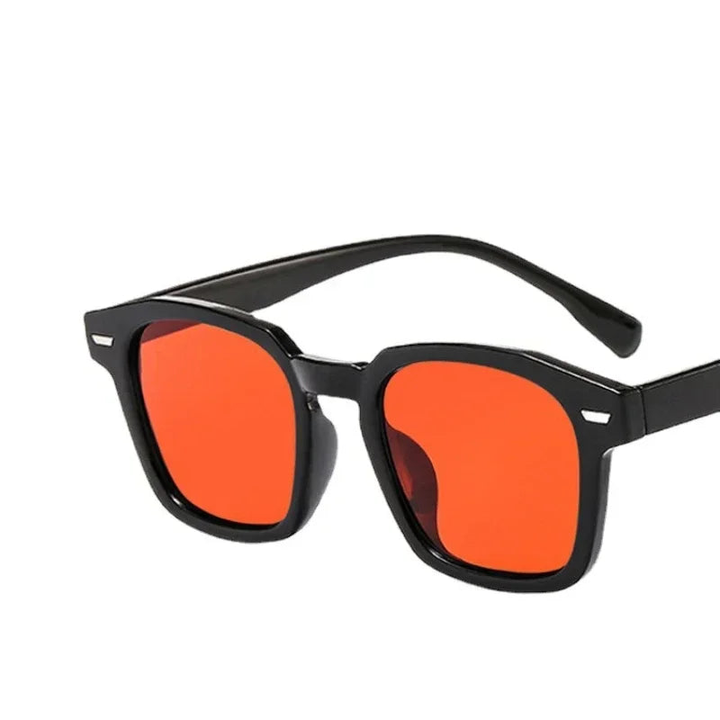Women’s Korean Retro Cat Eye Sunglasses – Trendy Summer Square UV400 Ocean Film Shades
