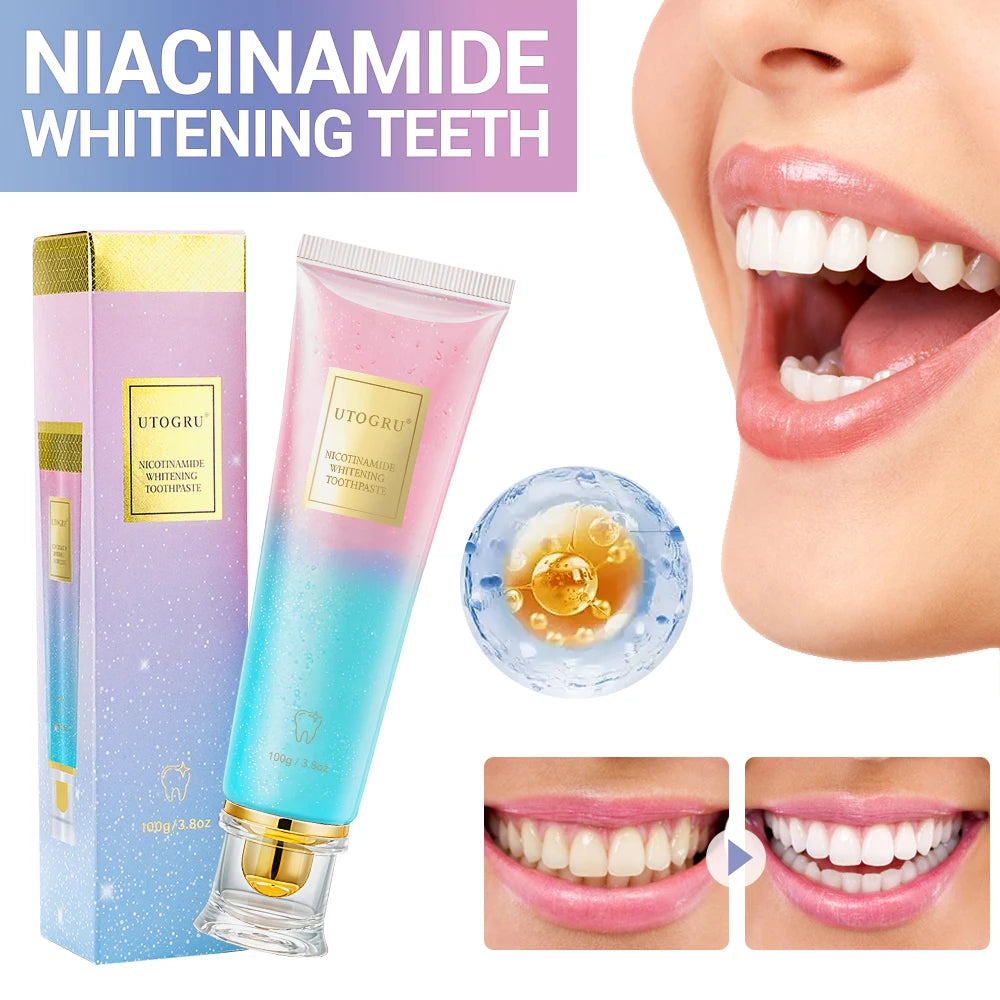 Nicotinamide Whitening Toothpaste – Deep Clean Formula for Stain Removal, Plaque Control & Fresh Breath | Advanced Oral Care 100g