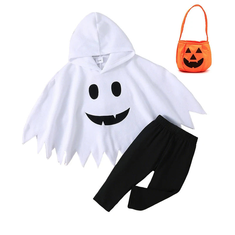 Halloween Ghost Hooded Costume Cape