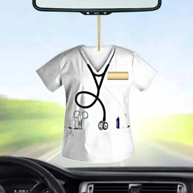 Doctor Nurse Uniform Pendant Key Chains Creative Mini Car Key Home Decoration Birthday Gift
