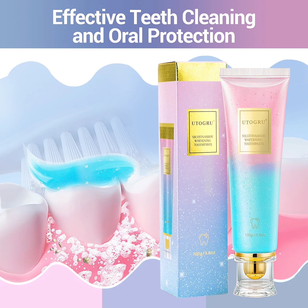Nicotinamide Whitening Toothpaste – Deep Clean Formula for Stain Removal, Plaque Control & Fresh Breath | Advanced Oral Care 100g