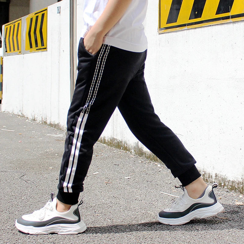 Kids & Baby Boys Cotton Loose Sports Pants – Elastic Waist Trousers for Children (Ages 5–12)