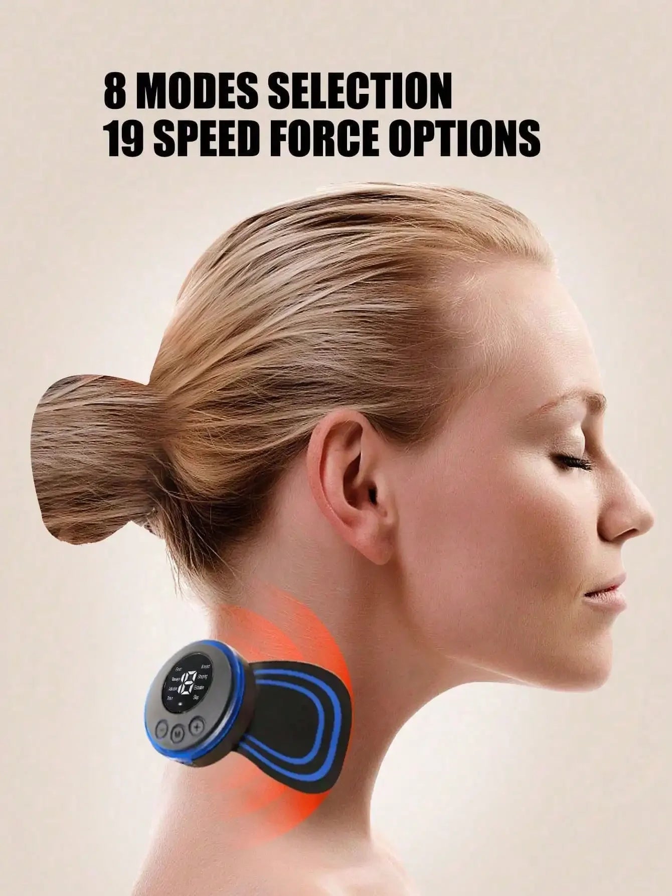 Travel-Friendly Cervical Spine Massager Kit with Remote Control & Multi-Mode Adjustable Patches – Portable Full Body Pain Relief Therapy