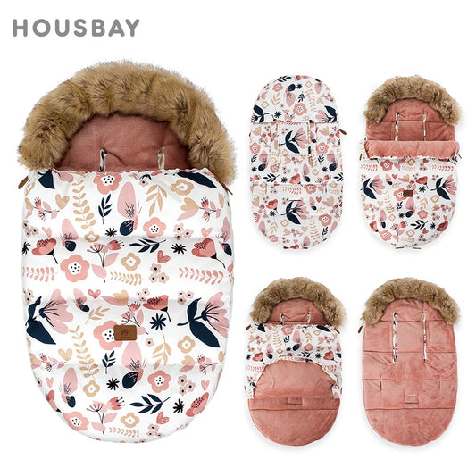 Baby Stroller Footmuff with Removable Collar