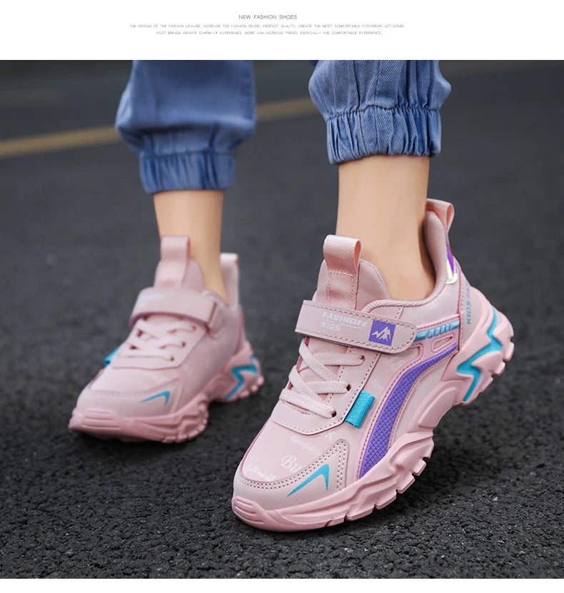 Princess Casual Sneaker Soft Comfortable Waterproof Anti-Slippery Kids Girl Trend Sport Shoes