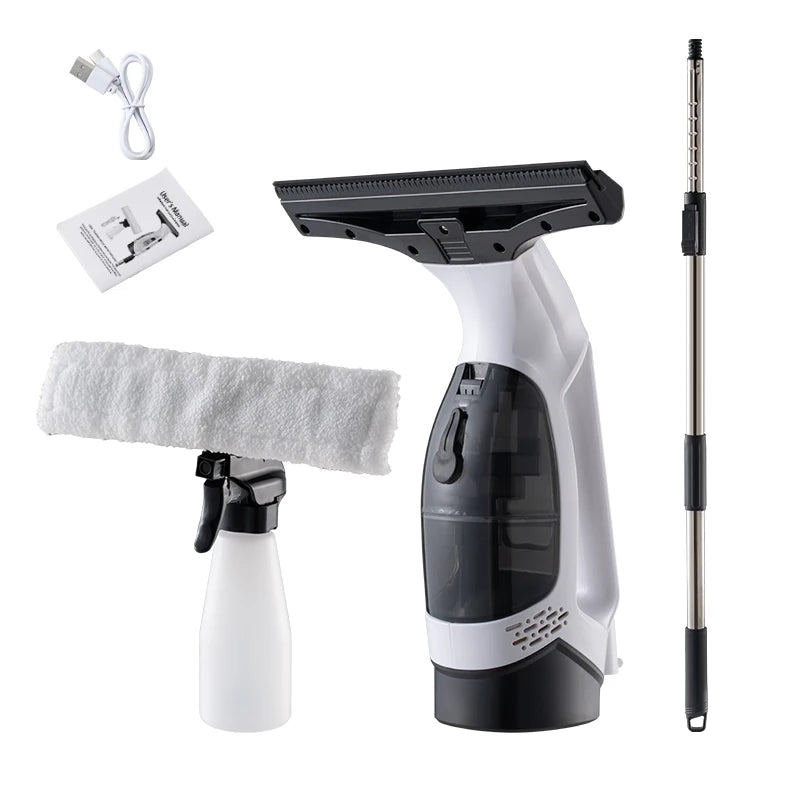 Multifunctional Cordless Electric Window Cleaner | Rechargeable Automatic Glass Cleaning Machine for Windows, Mirrors & Shower Glass