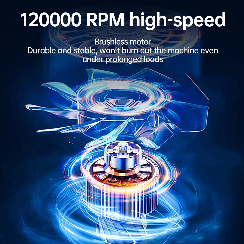 Mini HyperJet Air Blower – Ultra-Speed 120,000 RPM Brushless Motor | Compact Turbo Cooling Fan for High-Performance Tasks